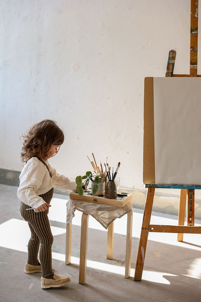 【SILLY Silas】【予約販売】Seaweed Brown×Peanut Striped タイツ 3-6m,6-12m,1-2y  | Coucoubebe/ククベベ