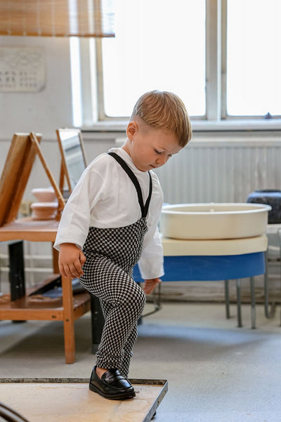 【SILLY Silas】【一部予約販売】Footless Collection Black×White Checked レギンス 6-12m,1-2y,2-3y,3-4y（Sub Image-9） | Coucoubebe/ククベベ