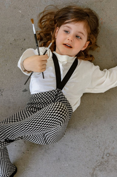 【SILLY Silas】Black×White Checked タイツ 3-6m,6-12m,1-2y（Sub Image-3） | Coucoubebe/ククベベ