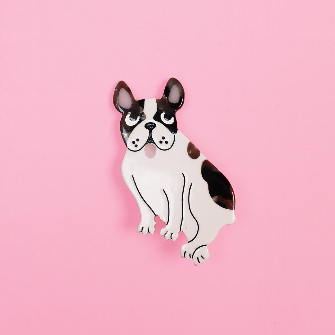 Coucou Suzette】Bulldog Hair Clip ブルドッグヘアクリップ