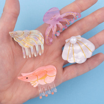 【Coucou Suzette】Scallop Shell Mini Hair Claw ホタテ貝ヘアクリップ（Sub Image-6） | Coucoubebe/ククベベ