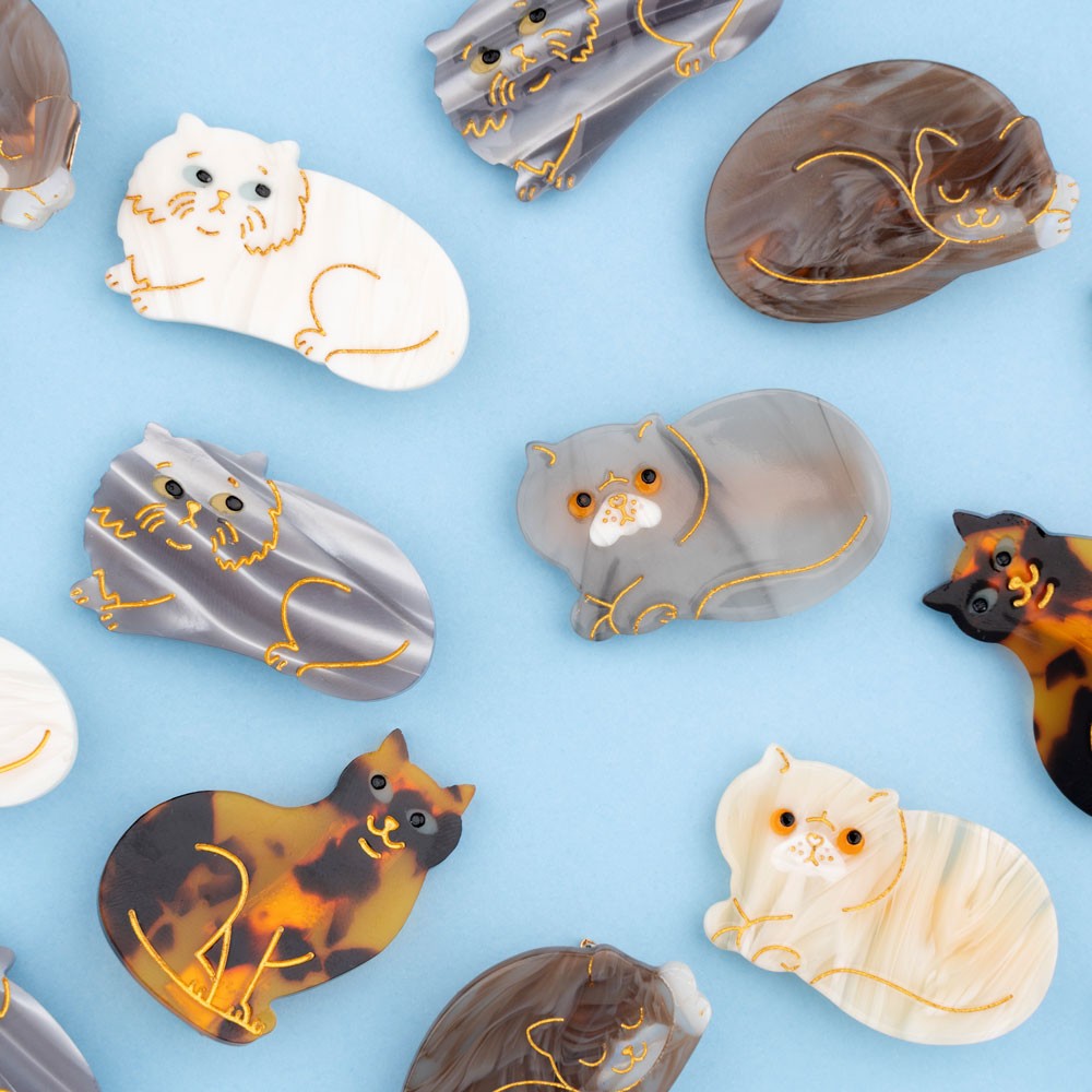Coucou Suzette】Persian Cat Hair Clip ペルシャ猫ヘアクリップ