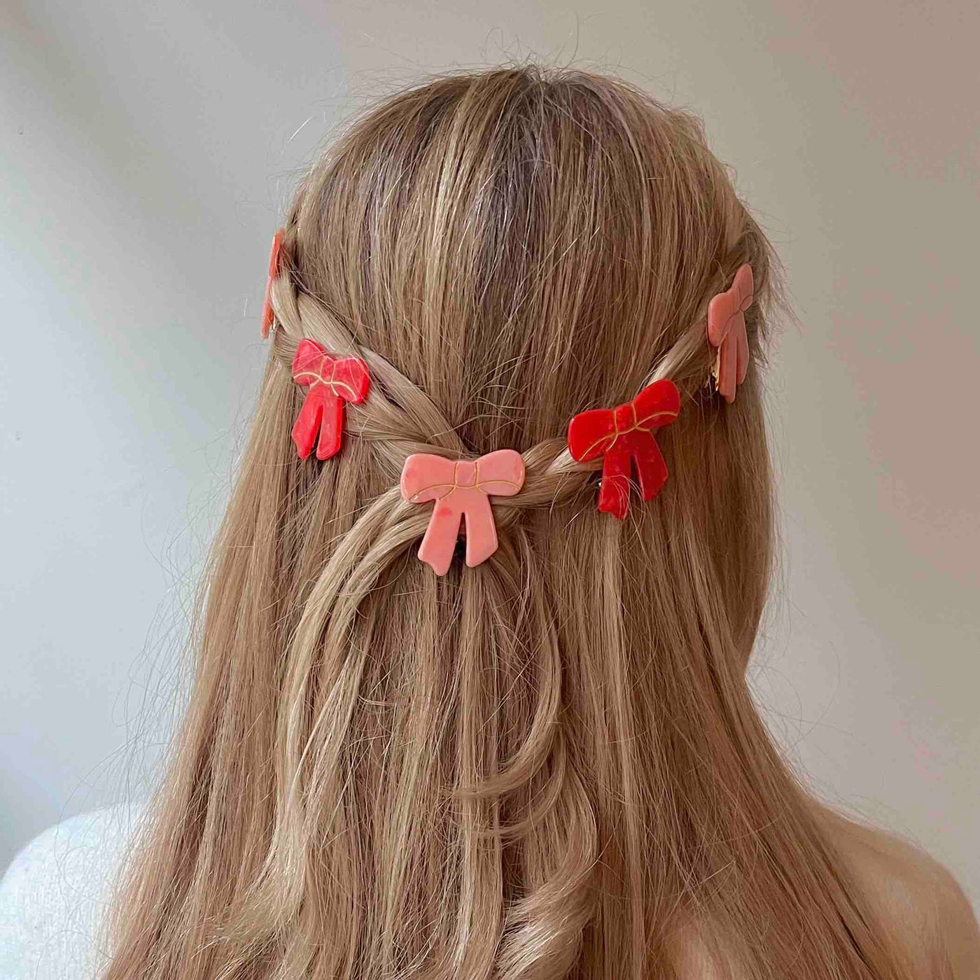 【Coucou Suzette】Pink Bow Hair Clip ピンクリボンヘアクリップ  | Coucoubebe/ククベベ