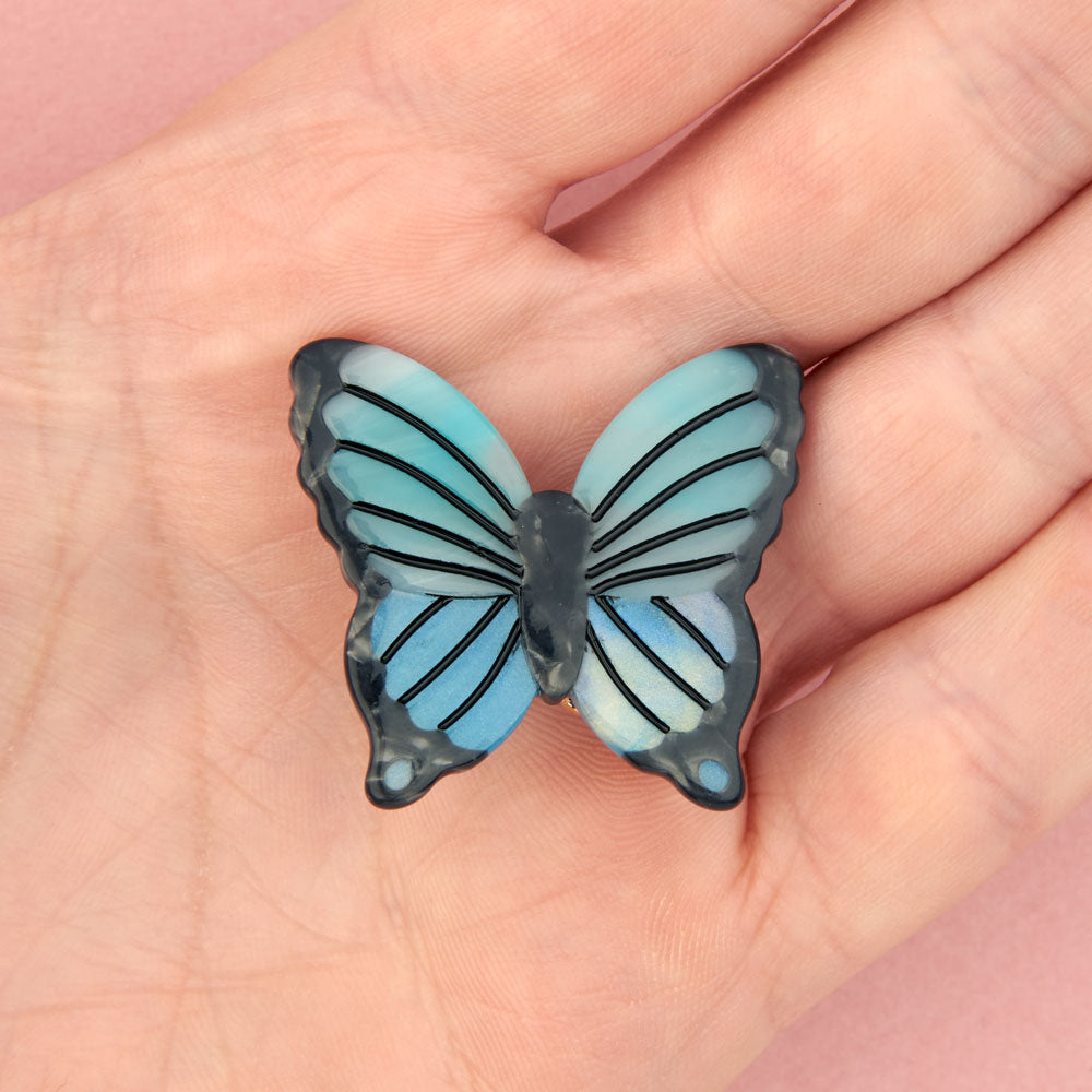 【Coucou Suzette】Blue Butterfly Hair Clip ブルーちょうちょヘアクリップ  | Coucoubebe/ククベベ