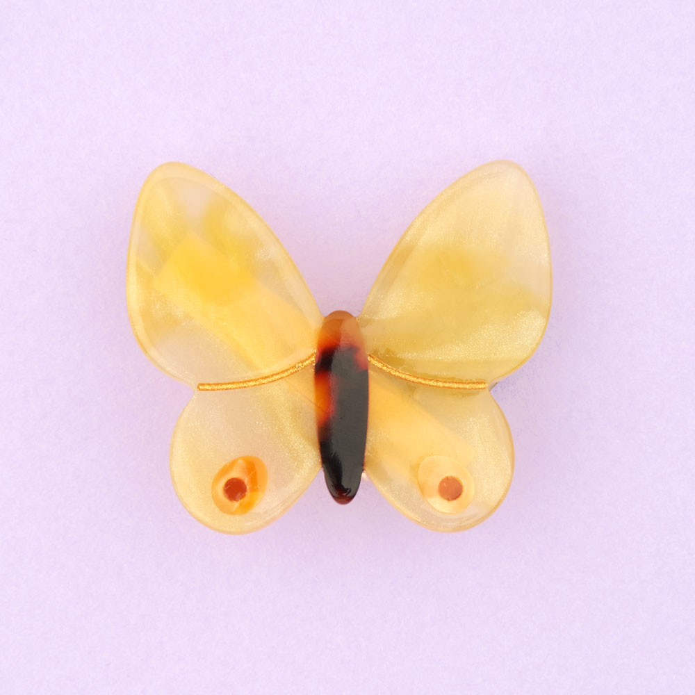 【Coucou Suzette】Yellow Butterfly Hair Clip イエローちょうちょヘアクリップ  | Coucoubebe/ククベベ