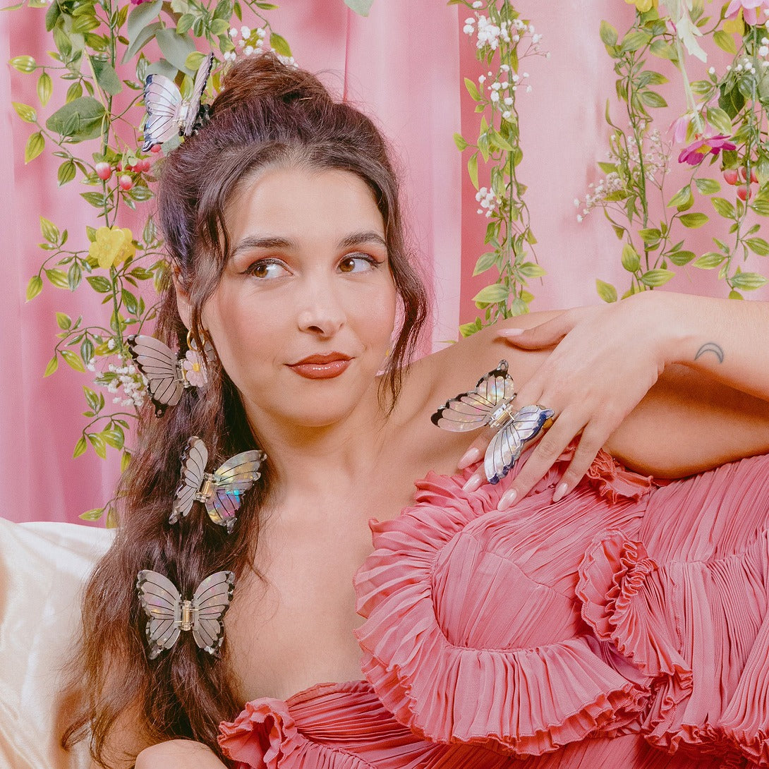 【Coucou Suzette】White butterfly Hair Claw ホワイトバタフライヘアクロー  | Coucoubebe/ククベベ