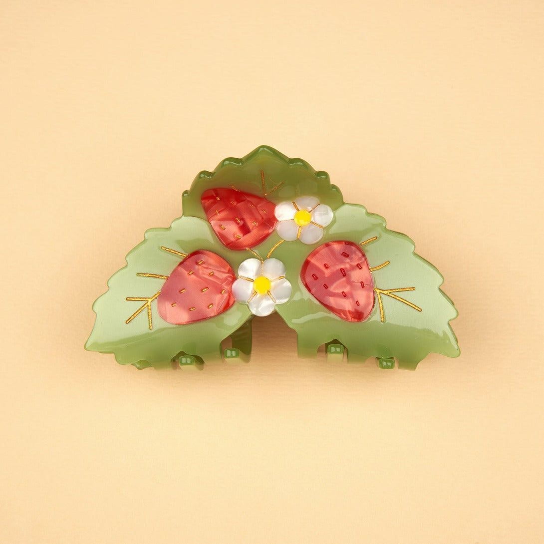 【Coucou Suzette】Strawberry Plant Hair Claw ストロベリープラントヘアクロー  | Coucoubebe/ククベベ
