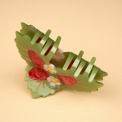 【Coucou Suzette】Strawberry Plant Hair Claw ストロベリープラントヘアクロー（Sub Image-3） | Coucoubebe/ククベベ