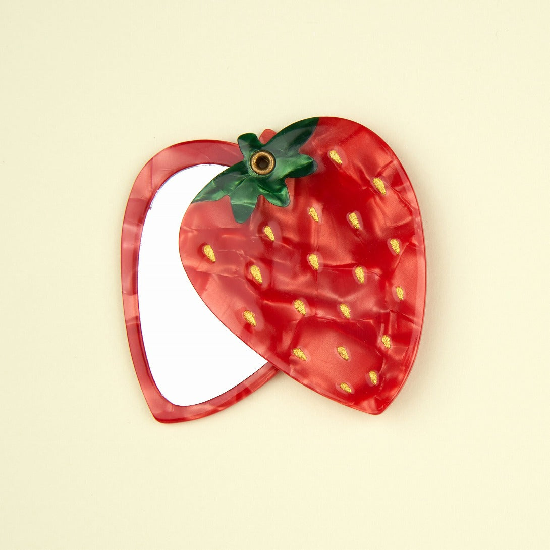 【Coucou Suzette】Strawberry Mirror ストロベリーポケットミラー  | Coucoubebe/ククベベ