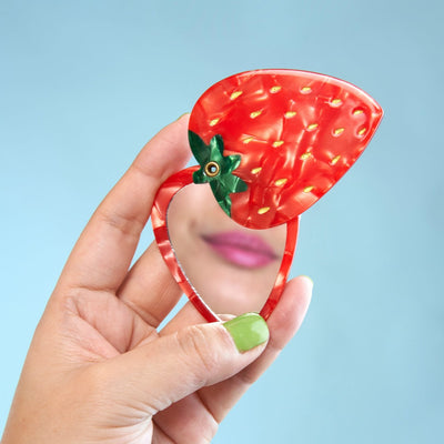【Coucou Suzette】Strawberry Mirror ストロベリーポケットミラー（Sub Image-5） | Coucoubebe/ククベベ