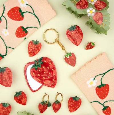 【Coucou Suzette】Strawberry Mirror ストロベリーポケットミラー（Sub Image-6） | Coucoubebe/ククベベ