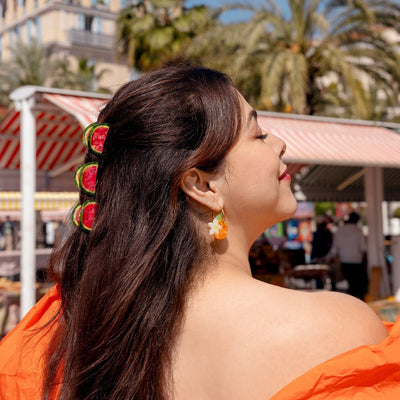 【Coucou Suzette】Watermelon Mini Hair Claw スイカミニヘアクロー（Sub Image-6） | Coucoubebe/ククベベ