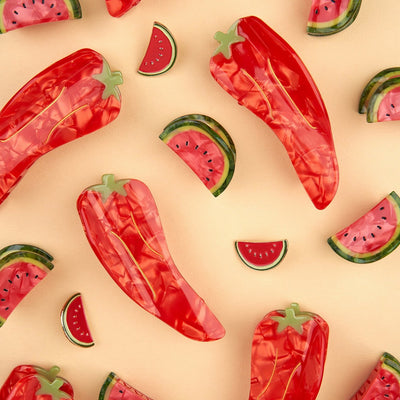 【Coucou Suzette】Watermelon Mini Hair Claw スイカミニヘアクロー（Sub Image-8） | Coucoubebe/ククベベ