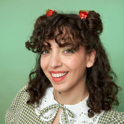 【Coucou Suzette】Cherry Tomato Mini Hair Claw チェリートマトミニヘアクロー（Sub Image-5） | Coucoubebe/ククベベ