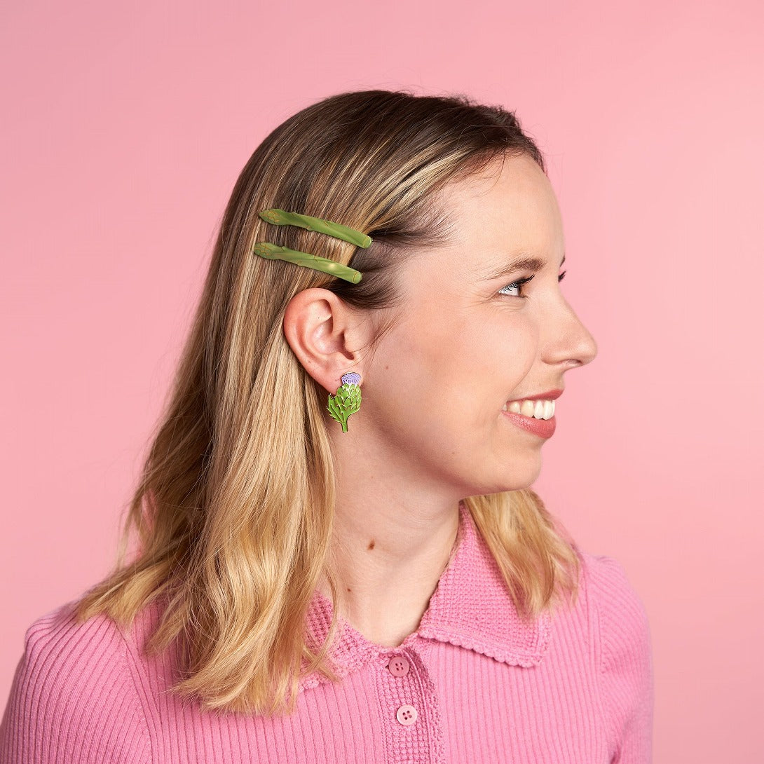 【Coucou Suzette】Asparagus Hair Clip アスパラガスヘアクリップ  | Coucoubebe/ククベベ