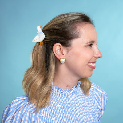 【Coucou Suzette】Goose Mini Hair Claw ガチョウミニヘアクロー（Sub Image-5） | Coucoubebe/ククベベ