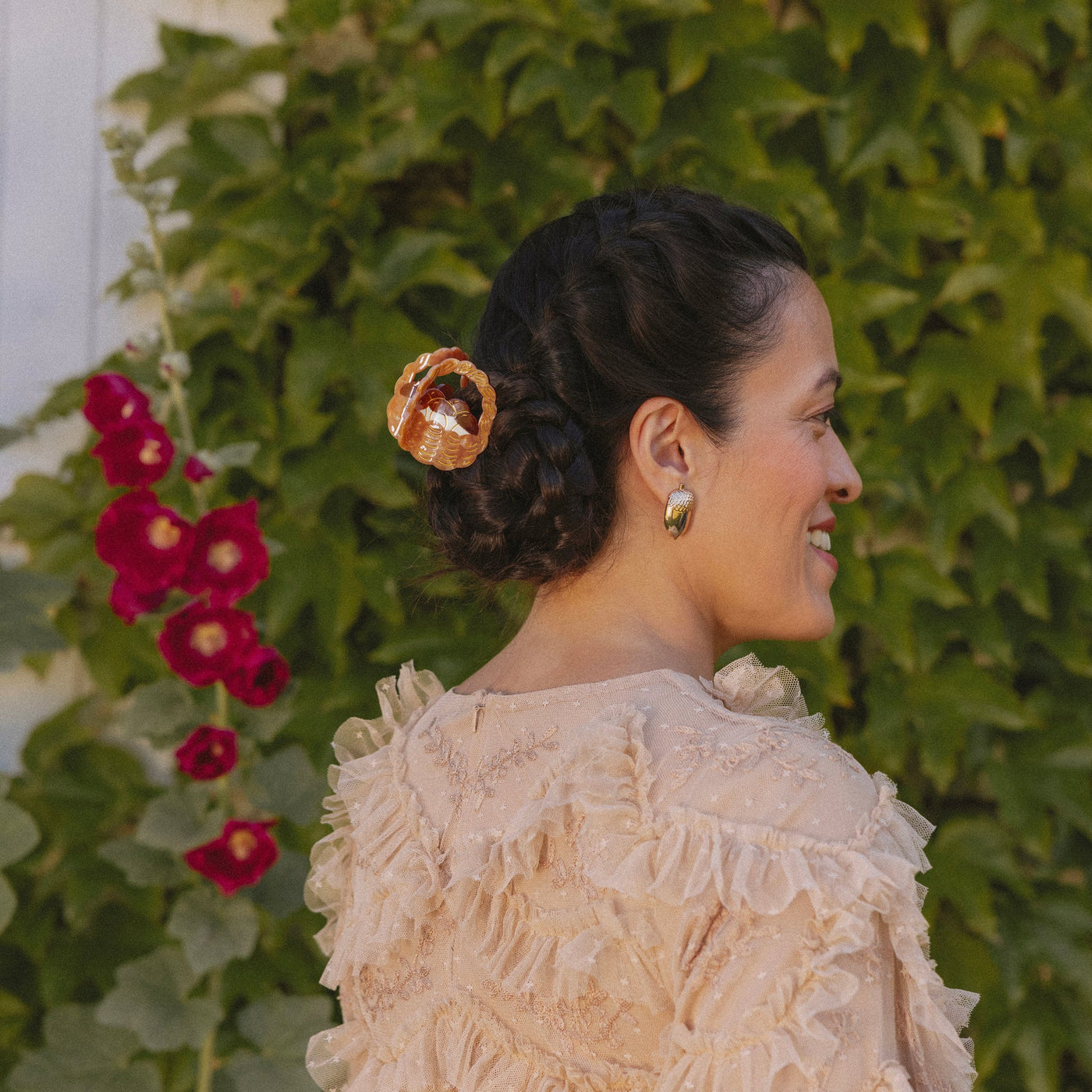 【Coucou Suzette】Mushroom Basket Hair Claw キノコバスケットヘアクロー  | Coucoubebe/ククベベ