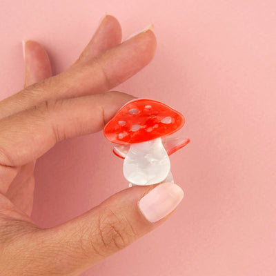 【Coucou Suzette】Mushroom Mini Hair Claw キノコミニヘアクロー（Sub Image-4） | Coucoubebe/ククベベ