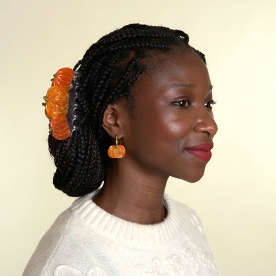 【Coucou Suzette】Pumpkin Large Hair Claw かぼちゃ大きいヘアクロー（Sub Image-5） | Coucoubebe/ククベベ