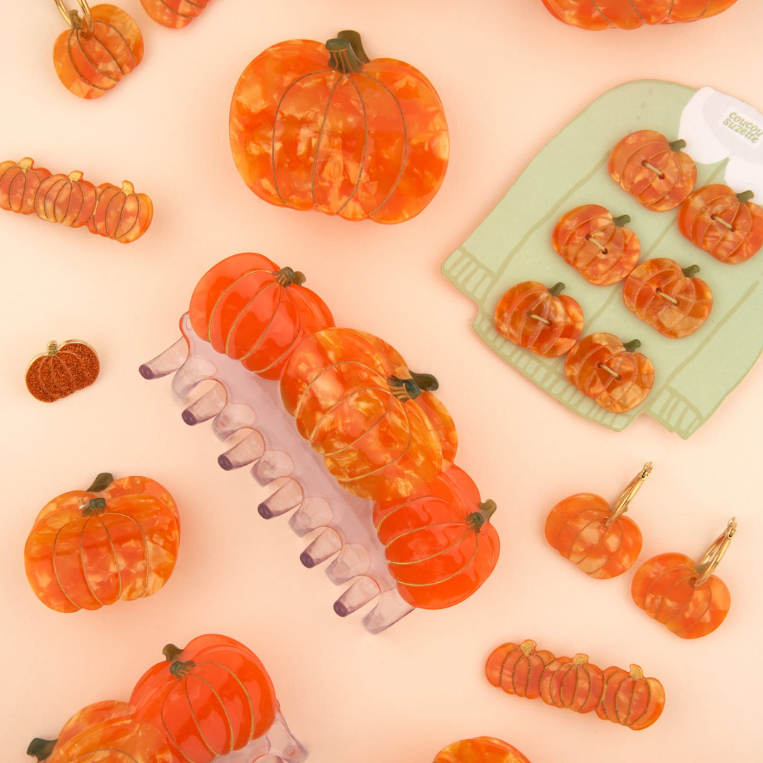 Coucou Suzette】Pumpkin Large Hair Claw かぼちゃ大きいヘアクロー