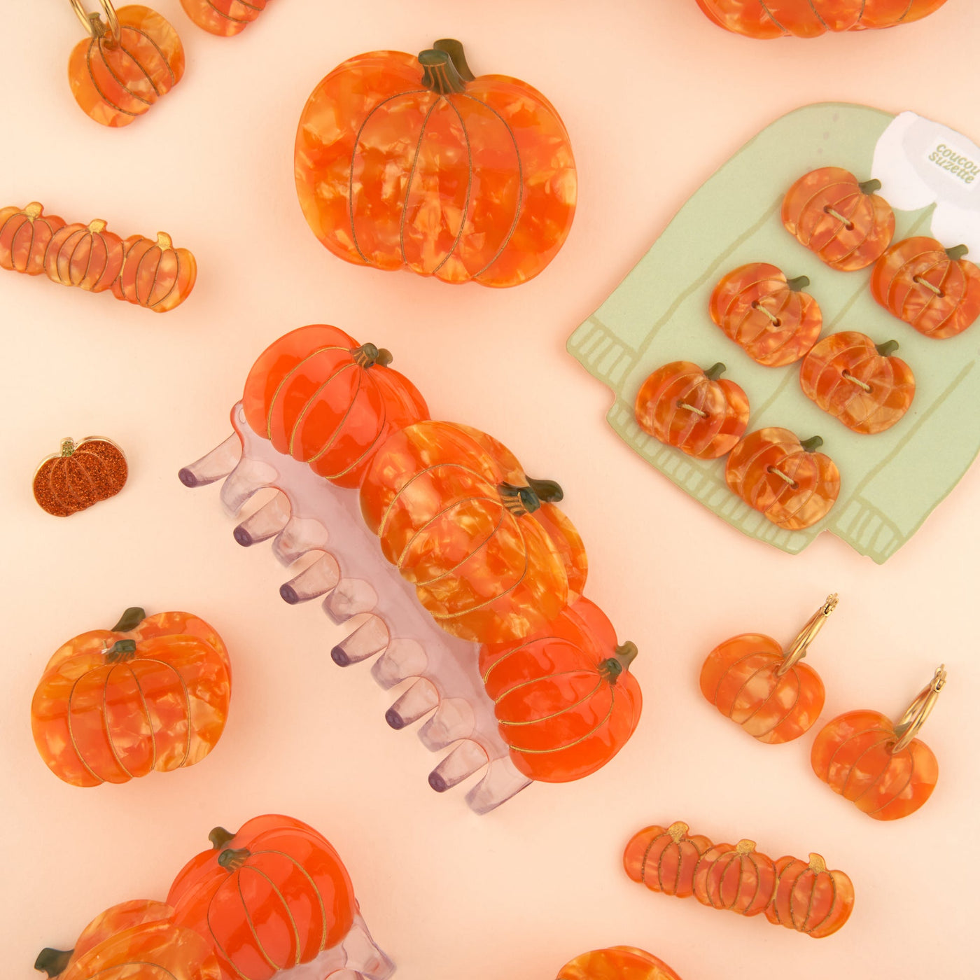 【Coucou Suzette】Pumpkin Large Hair Claw かぼちゃ大きいヘアクロー  | Coucoubebe/ククベベ