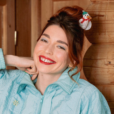 【Coucou Suzette】Snowman Hair Claw 雪だるまヘアクロー（Sub Image-6） | Coucoubebe/ククベベ