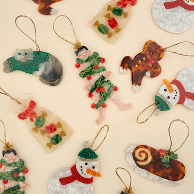 【Coucou Suzette】Snowman Christmas Ornament 雪だるまオーナメント（Sub Image-7） | Coucoubebe/ククベベ