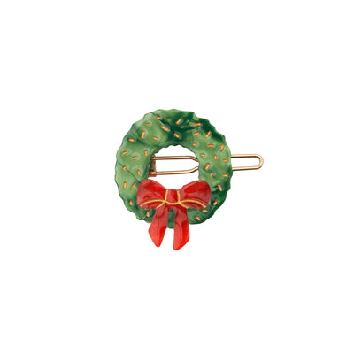 【Coucou Suzette】Christmas Wreath Hair Clip クリスマスリースヘアクリップ（Sub Image-2） | Coucoubebe/ククベベ