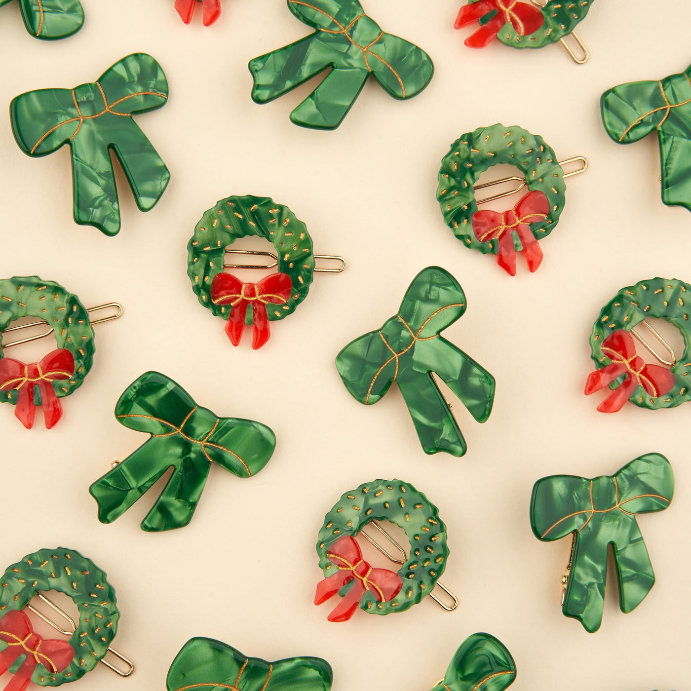 【Coucou Suzette】Christmas Wreath Hair Clip クリスマスリースヘアクリップ  | Coucoubebe/ククベベ