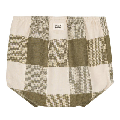 【STUDIO BOHEME】【9月上旬発送】AMI BLOOMER KAKI GINGHAM ブルマ 6m,12m,18m（Sub Image-2） | Coucoubebe/ククベベ