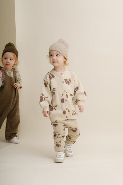 【garbo&friends】Prune Beige Knitted Cardigan Baby カーディガン 2-6m,6-12m,1-2y（Sub Image-4） | Coucoubebe/ククベベ