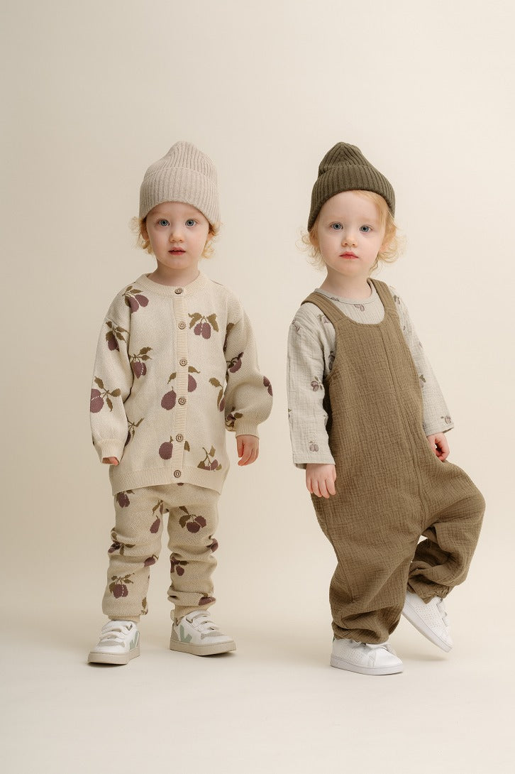 【garbo&friends】Prune Beige Knitted Trousers Baby ニットパンツ 2-6m,6-12m,1-2y  | Coucoubebe/ククベベ