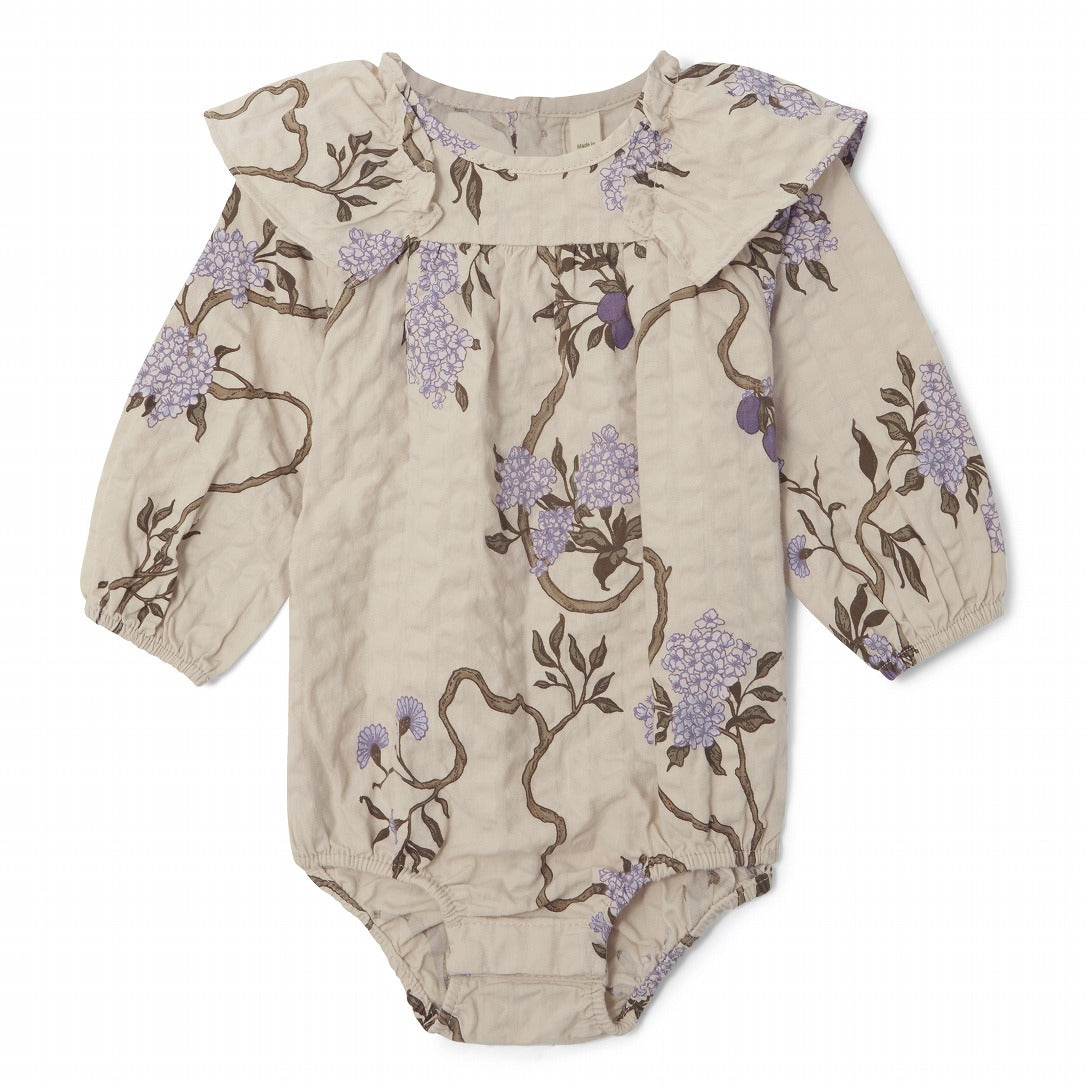 【garbo&friends】Tree of Life Seersucker LS Romper ロンパース 0-2m,2-6m,6-12m  | Coucoubebe/ククベベ