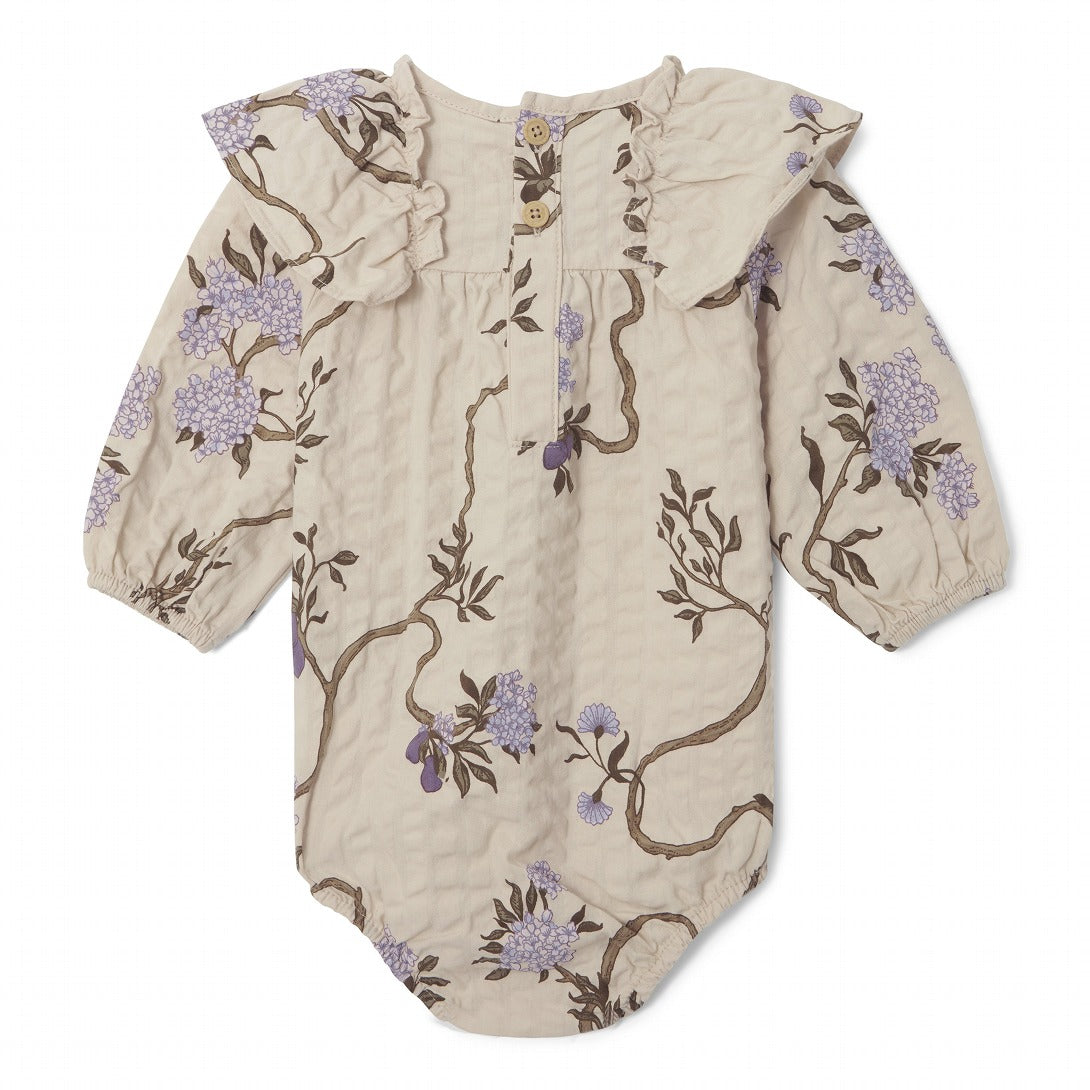 【garbo&friends】Tree of Life Seersucker LS Romper ロンパース 0-2m,2-6m,6-12m  | Coucoubebe/ククベベ