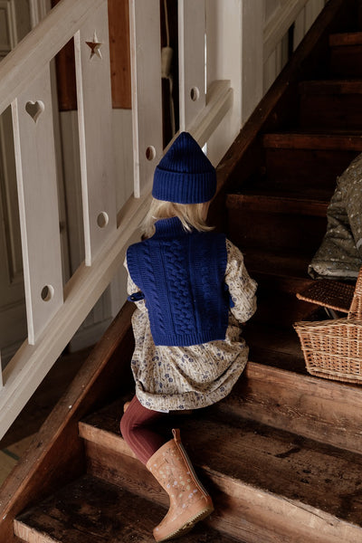 【garbo&friends】【40%OFF】Knitted Neckwarmer Cobalt ネックウォーマー 1-4y,5-7y（Sub Image-4） | Coucoubebe/ククベベ