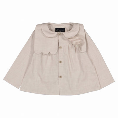 【Maison Marelle】Blouse GRENELLE sand ブラウス 12m,18m,24m,36m（Sub Image-4） | Coucoubebe/ククベベ