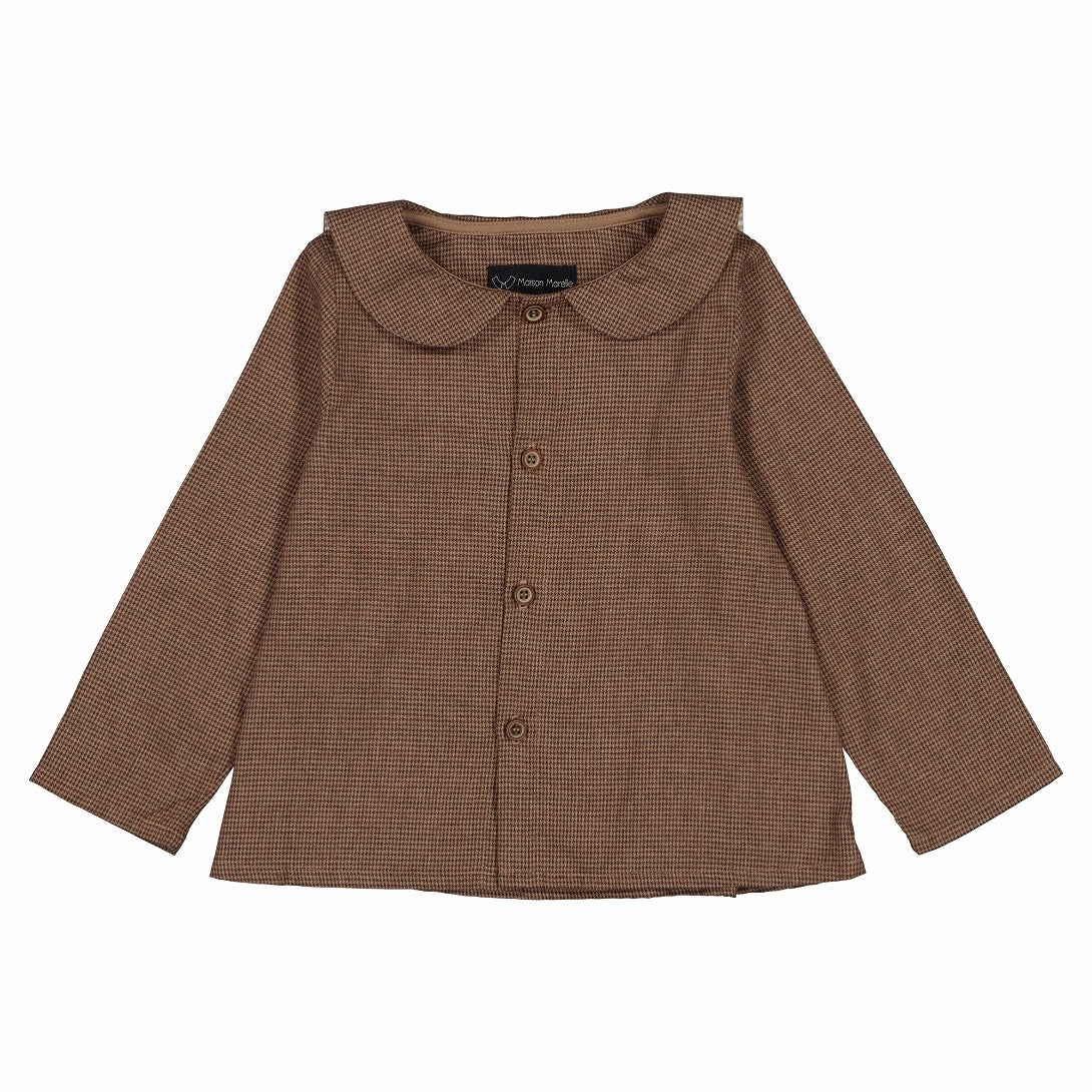 【Maison Marelle】Shirt MONCEAU brown シャツ 12m,18m,24m,36m  | Coucoubebe/ククベベ