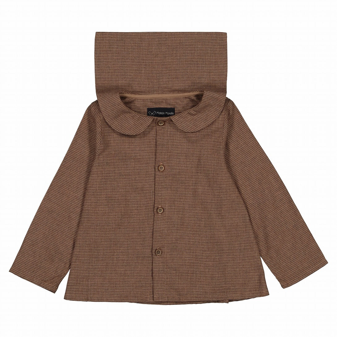 【Maison Marelle】Shirt MONCEAU brown シャツ 12m,18m,24m,36m  | Coucoubebe/ククベベ