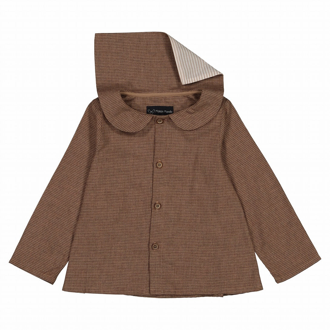 【Maison Marelle】Shirt MONCEAU brown シャツ 12m,18m,24m,36m  | Coucoubebe/ククベベ