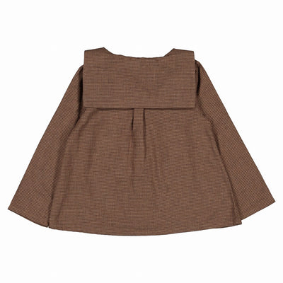 【Maison Marelle】Shirt MONCEAU brown シャツ 12m,18m,24m,36m（Sub Image-4） | Coucoubebe/ククベベ