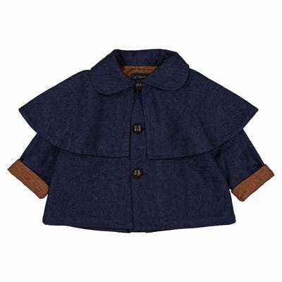 【Maison Marelle】Jacket with AMOVIBLE cape SHERLOCK ジャケット 12m,18m,24m,36m,4y（Sub Image-2） | Coucoubebe/ククベベ