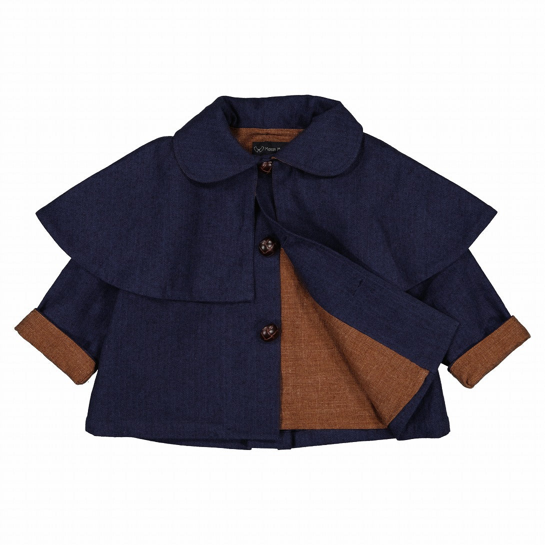 【Maison Marelle】Jacket with AMOVIBLE cape SHERLOCK ジャケット 12m,18m,24m,36m,4y  | Coucoubebe/ククベベ