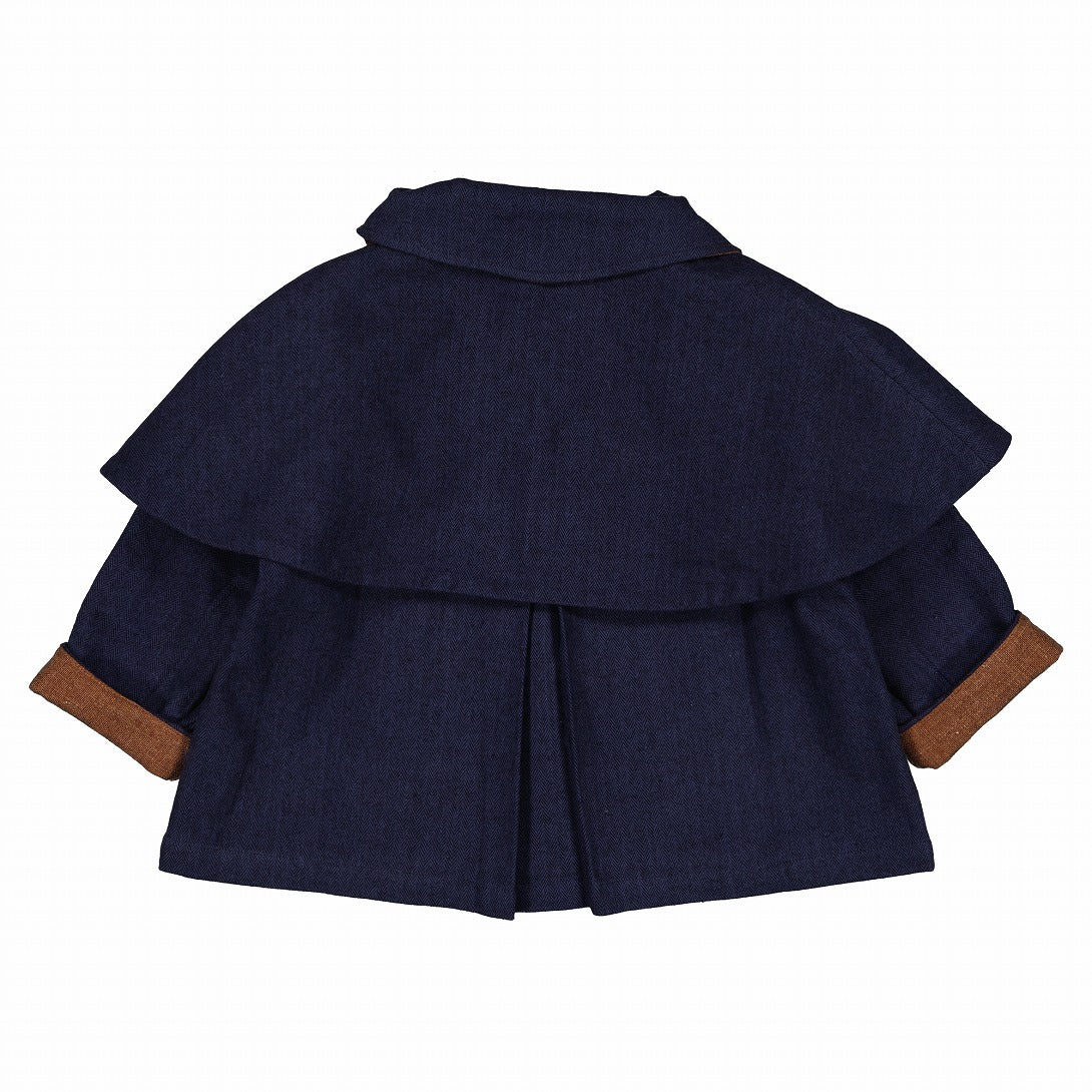 【Maison Marelle】Jacket with AMOVIBLE cape SHERLOCK ジャケット 12m,18m,24m,36m,4y  | Coucoubebe/ククベベ