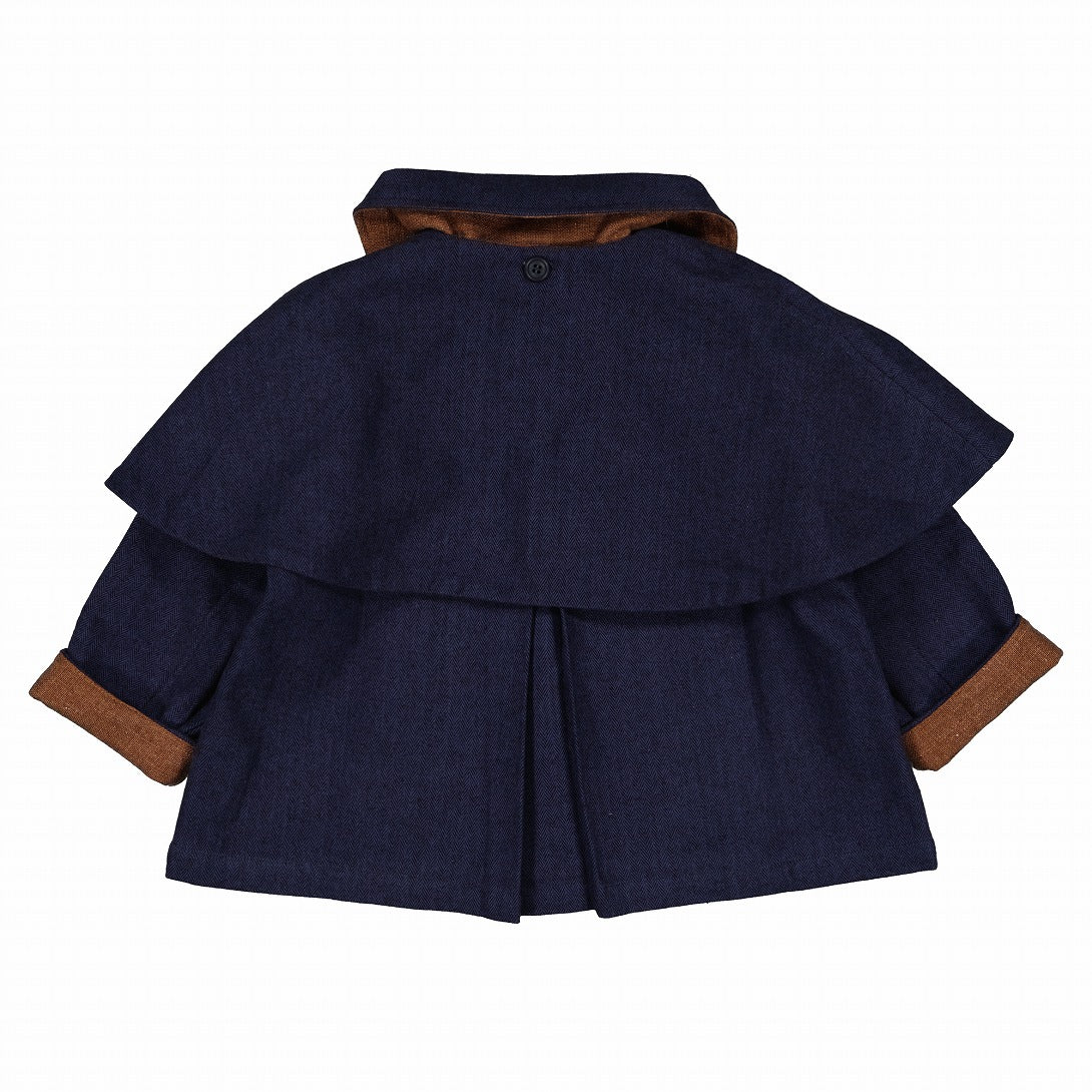 【Maison Marelle】Jacket with AMOVIBLE cape SHERLOCK ジャケット 12m,18m,24m,36m,4y  | Coucoubebe/ククベベ