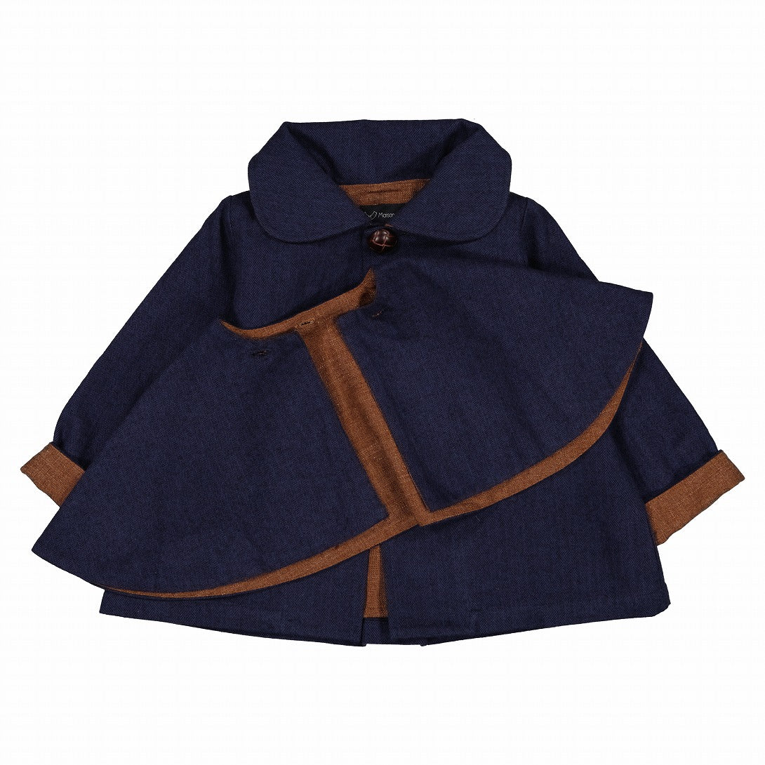 【Maison Marelle】Jacket with AMOVIBLE cape SHERLOCK ジャケット 12m,18m,24m,36m,4y  | Coucoubebe/ククベベ