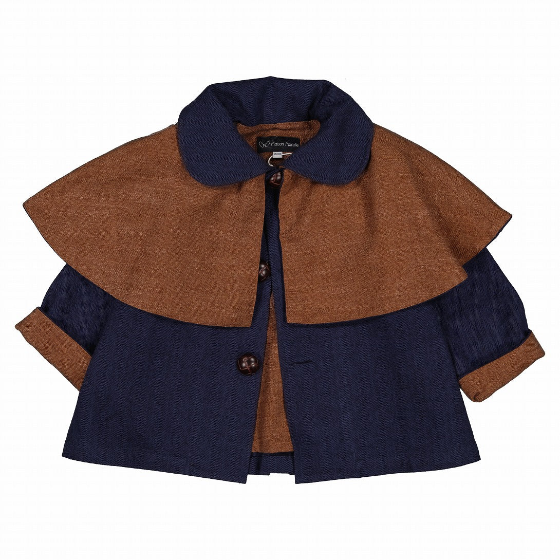 【Maison Marelle】Jacket with AMOVIBLE cape SHERLOCK ジャケット 12m,18m,24m,36m,4y  | Coucoubebe/ククベベ