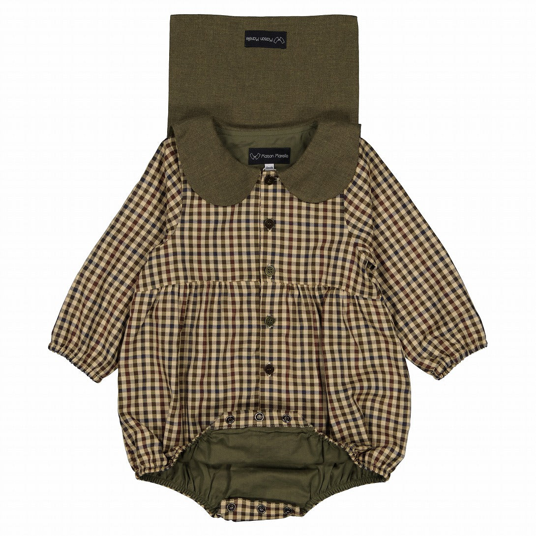 【Maison Marelle】Romper BAC gingham ロンパース 2m,18m,24m  | Coucoubebe/ククベベ