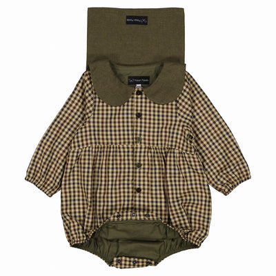 【Maison Marelle】Romper BAC gingham ロンパース 2m,18m,24m（Sub Image-2） | Coucoubebe/ククベベ