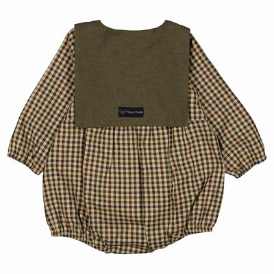 【Maison Marelle】Romper BAC gingham ロンパース 2m,18m,24m（Sub Image-3） | Coucoubebe/ククベベ