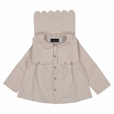 【Maison Marelle】Blouse GRENELLE sand PF24 ブラウス 18m,24m（Sub Image-2） | Coucoubebe/ククベベ